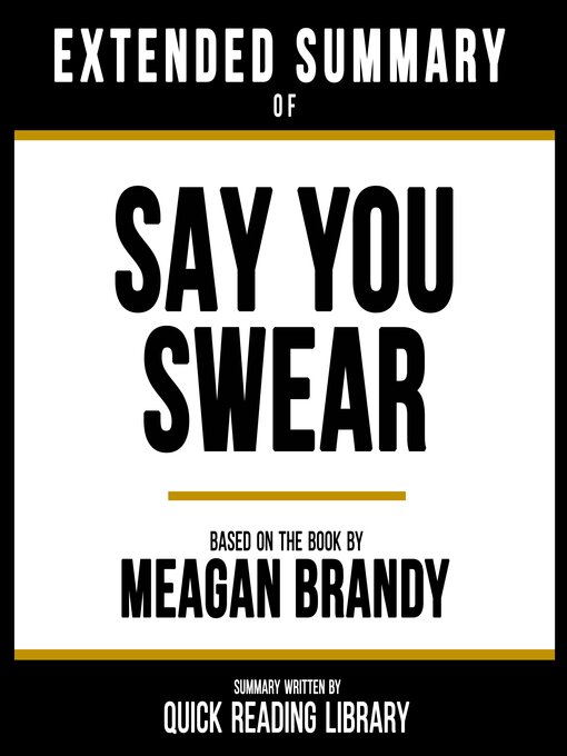 Cover image for Extended Summary--Say You Swear